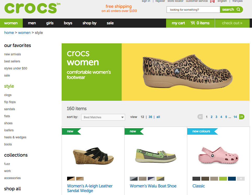 souliers croc